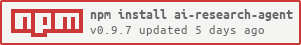 NPM badge for ai-research-agent