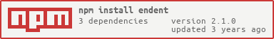 endent npm badge, with the above statistics