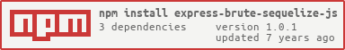 npm install --save express-brute-sequelize-js