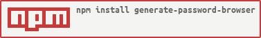 Generate-Password NPM
