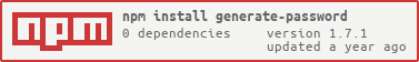 Generate-Password NPM