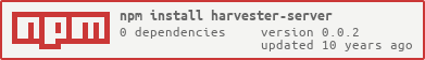 harvester-server - npm
