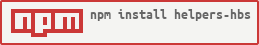npm install helpers-hbs