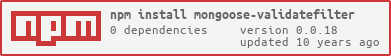 mongoose-validatefilter