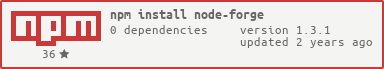 Node-forge NPM | npm.io