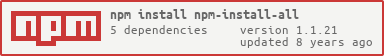 npm install specific version