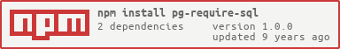 npm install --save pg-require-sql
